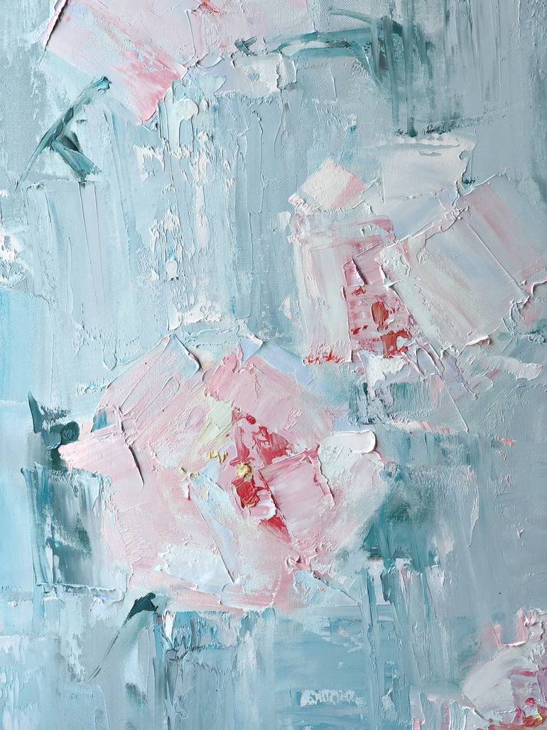 Original Abstract Expressionism Floral Painting by Olga Ibadullayeva