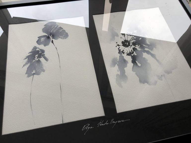 Original Conceptual Floral Painting by Olga Ibadullayeva