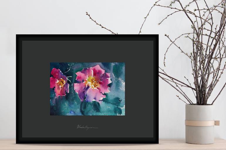 Original Conceptual Floral Painting by Olga Ibadullayeva
