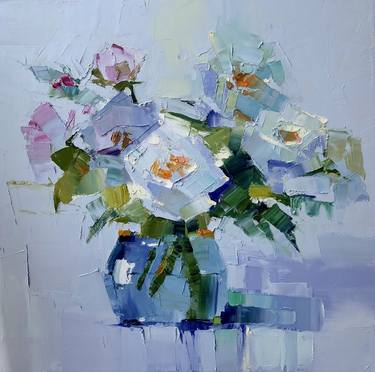 Original Fine Art Floral Paintings by Olga Ibadullayeva