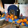Memories about studying years in Academy of Fine Arts (Ukraine) inspired Olga for painting "Oriental still life" in oil technique.