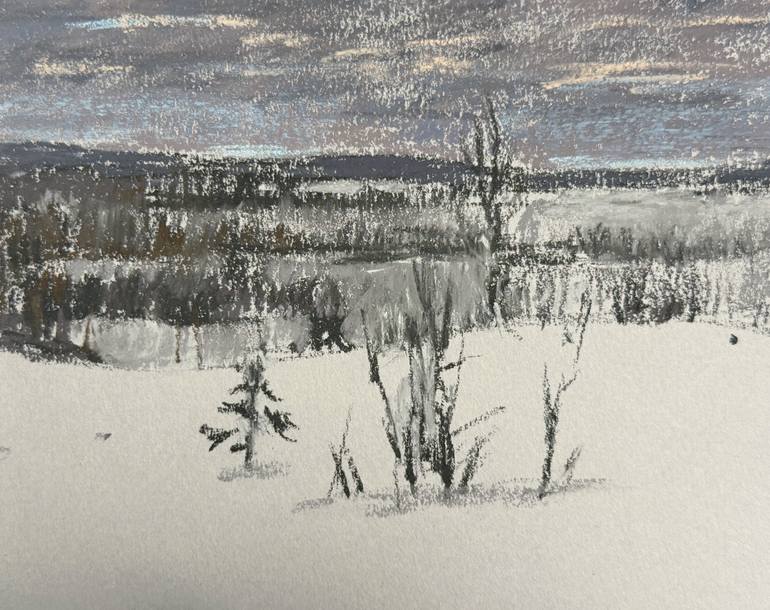 Original Expressionism Landscape Drawing by Olga Ibadullayeva