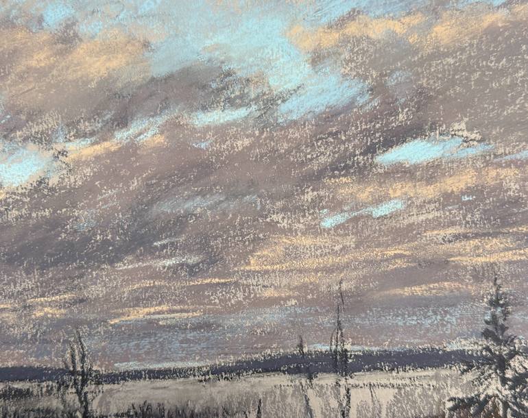 Original Expressionism Landscape Drawing by Olga Ibadullayeva