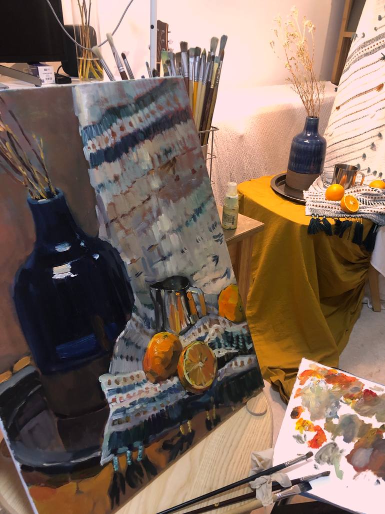 Original Realism Still Life Painting by Olga Ibadullayeva