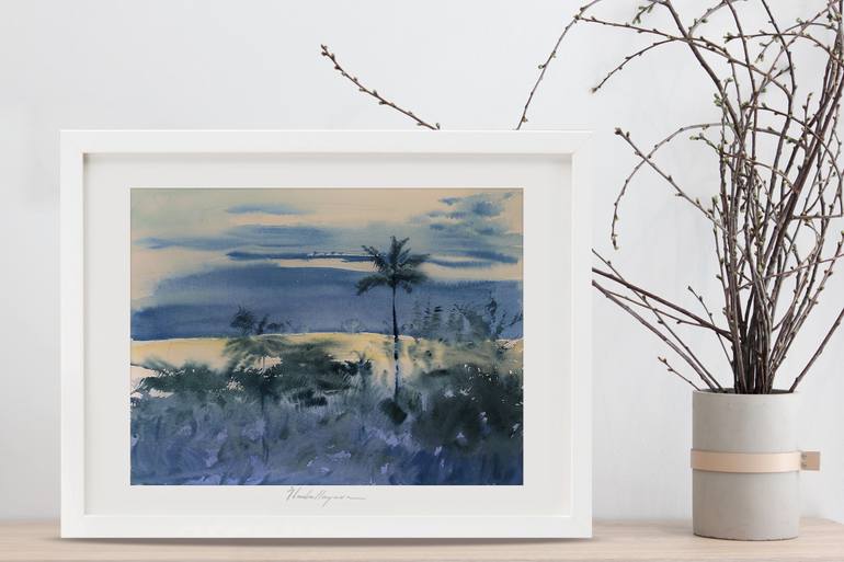 Original Expressionism Landscape Painting by Olga Ibadullayeva