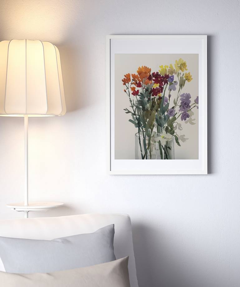 Original Expressionism Floral Painting by Olga Ibadullayeva