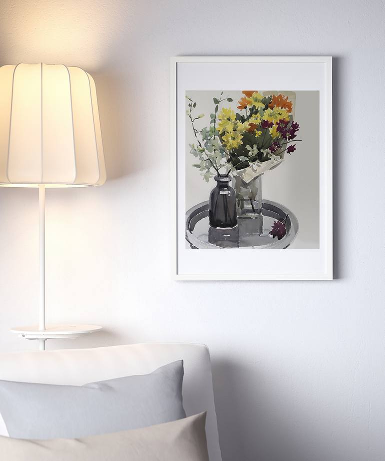 Original Expressionism Still Life Painting by Olga Ibadullayeva
