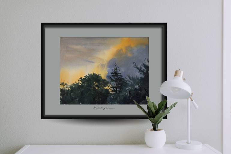 Original Expressionism Landscape Painting by Olga Ibadullayeva