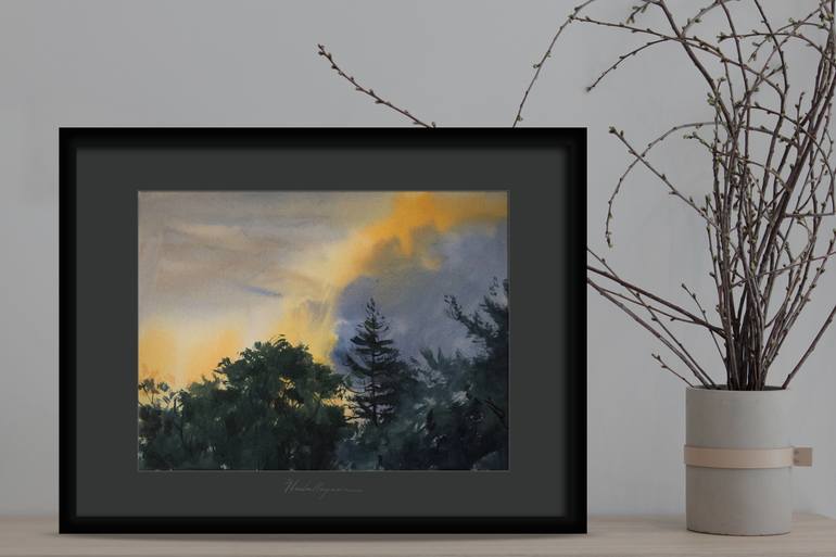 Original Expressionism Landscape Painting by Olga Ibadullayeva