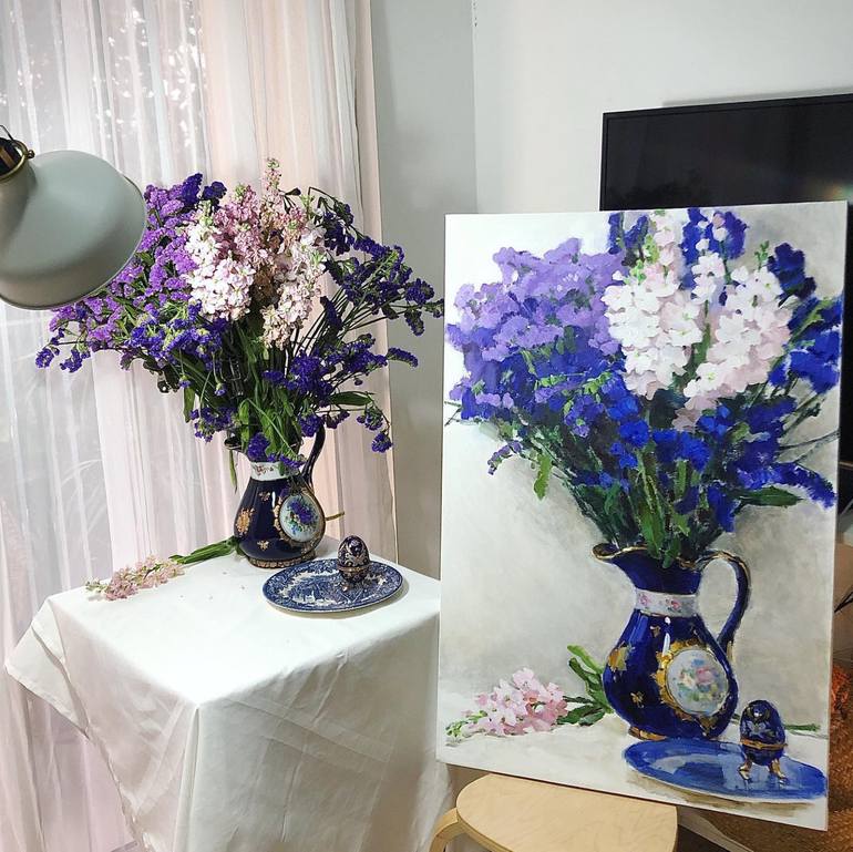Original Expressionism Still Life Painting by Olga Ibadullayeva