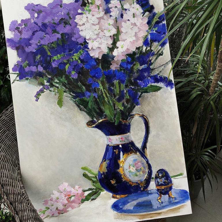 Original Expressionism Still Life Painting by Olga Ibadullayeva