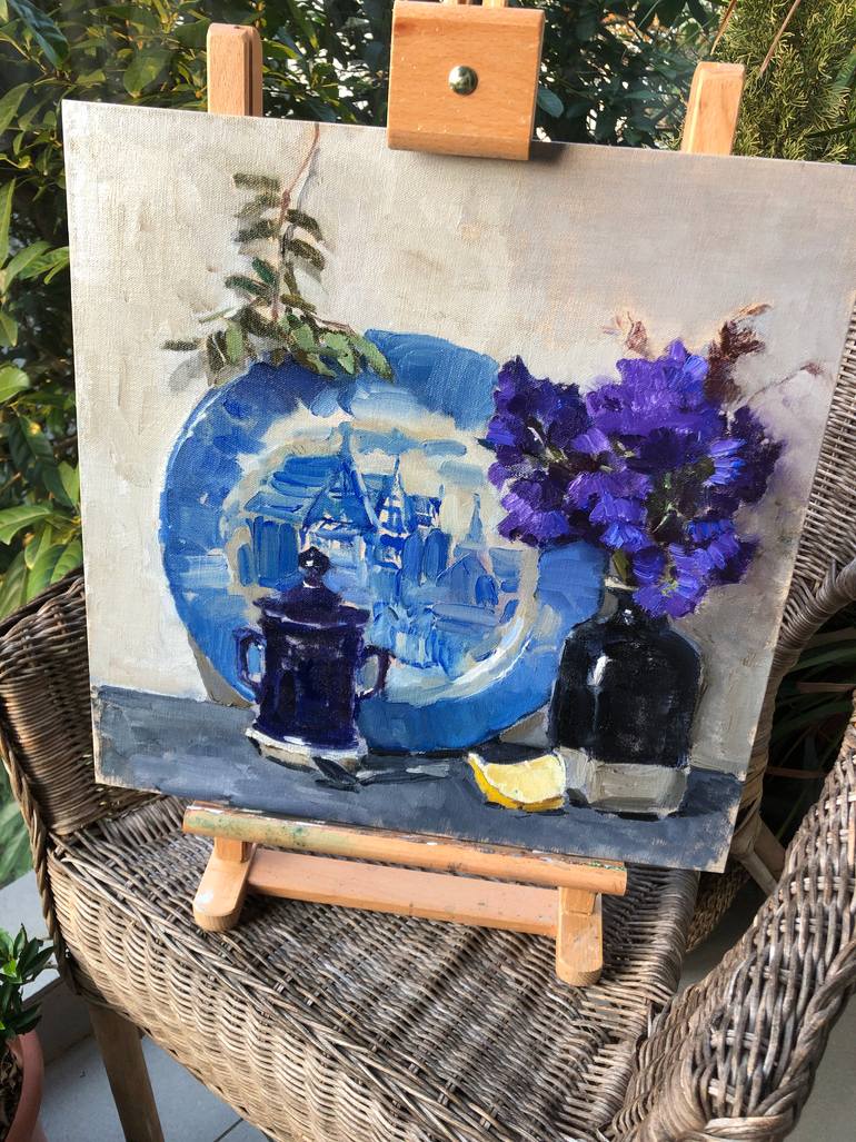 Original Impressionism Still Life Painting by Olga Ibadullayeva