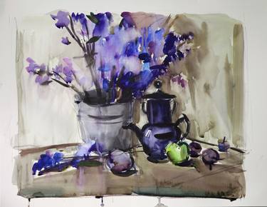 Print of Impressionism Still Life Paintings by Olga Ibadullayeva