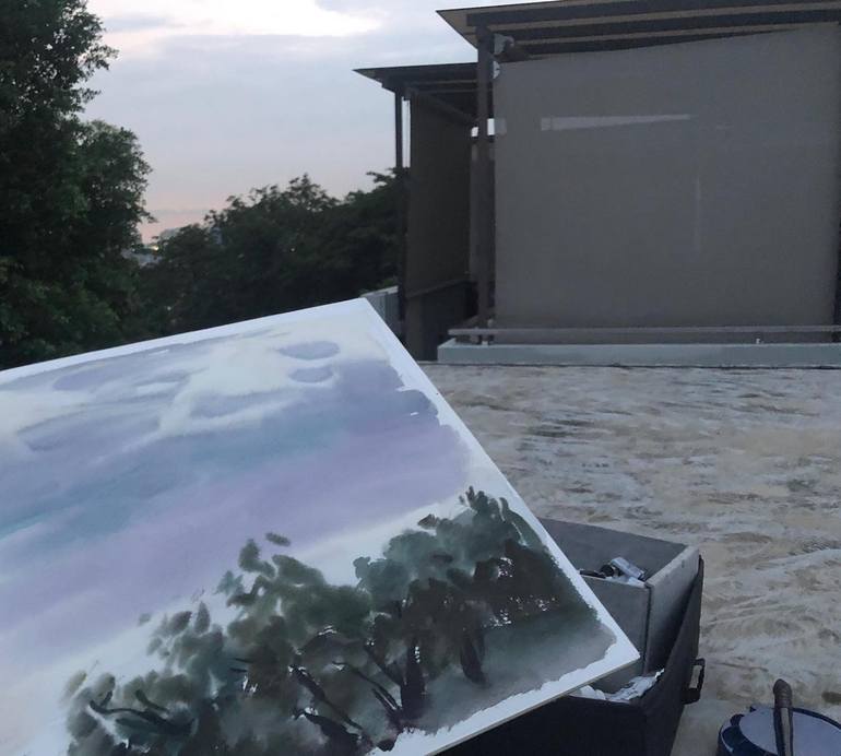 Original Figurative Landscape Painting by Olga Ibadullayeva