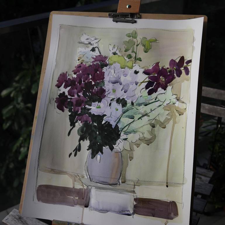 Original Expressionism Still Life Painting by Olga Ibadullayeva