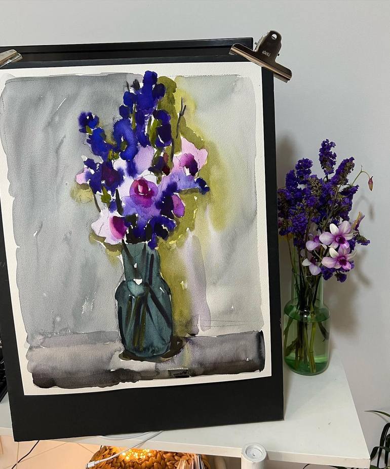 Original Expressionism Still Life Painting by Olga Ibadullayeva