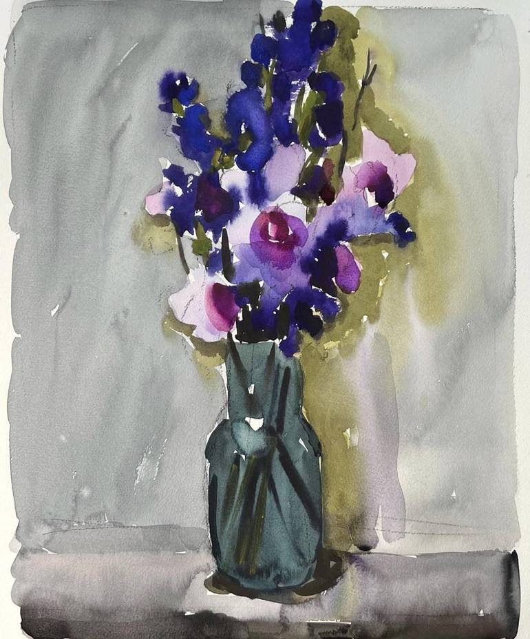 Original Expressionism Still Life Painting by Olga Ibadullayeva