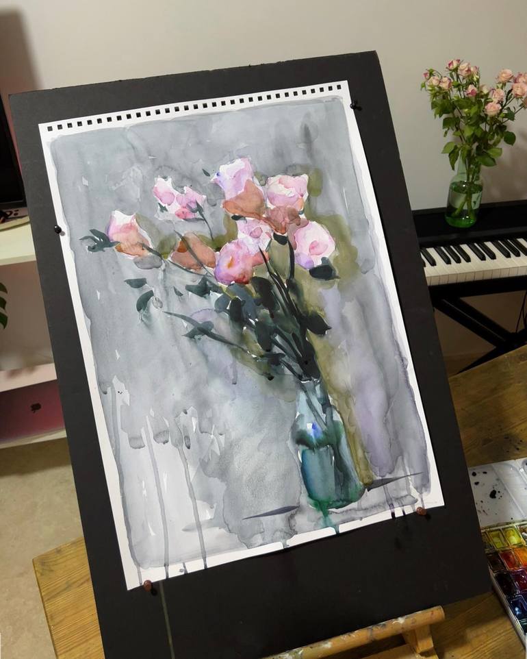 Original Expressionism Still Life Painting by Olga Ibadullayeva