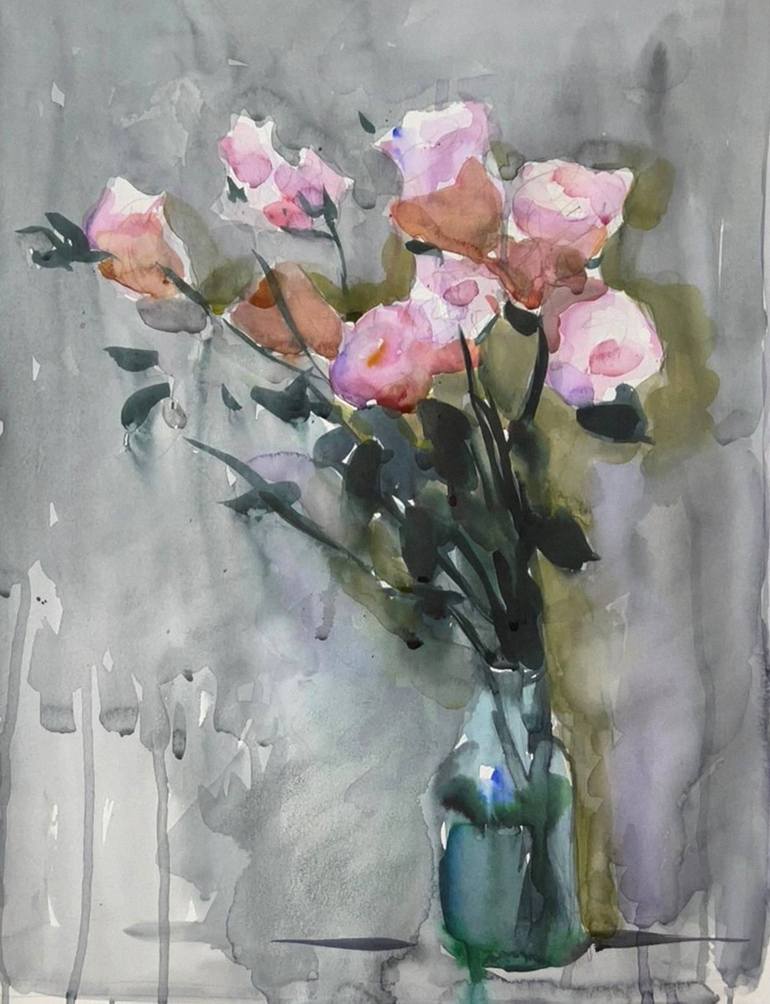 Original Expressionism Still Life Painting by Olga Ibadullayeva