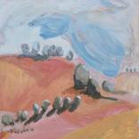 Blue Clouds Ove Pink Land - Fowlers Gap No.1 by Emily Imeson