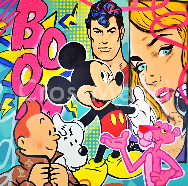 Original Pop Art Pop Culture/Celebrity Paintings by Cross Magri