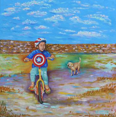 Print of Expressionism Bicycle Paintings by Bradford Rhoades