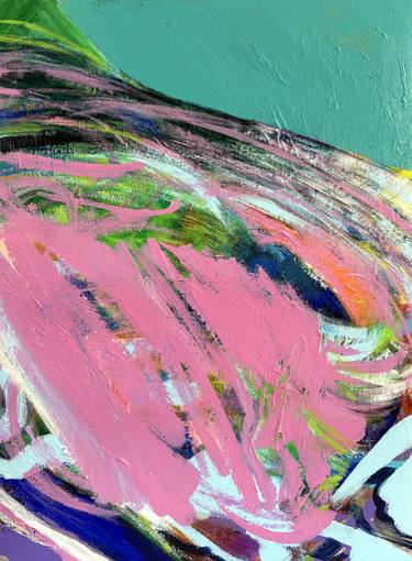 Original Abstract Expressionism Abstract Painting by Su Ok Joo