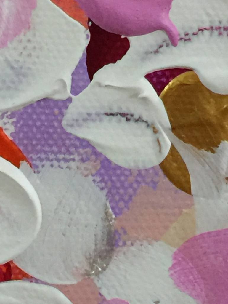 Original Abstract Floral Painting by Su Ok Joo