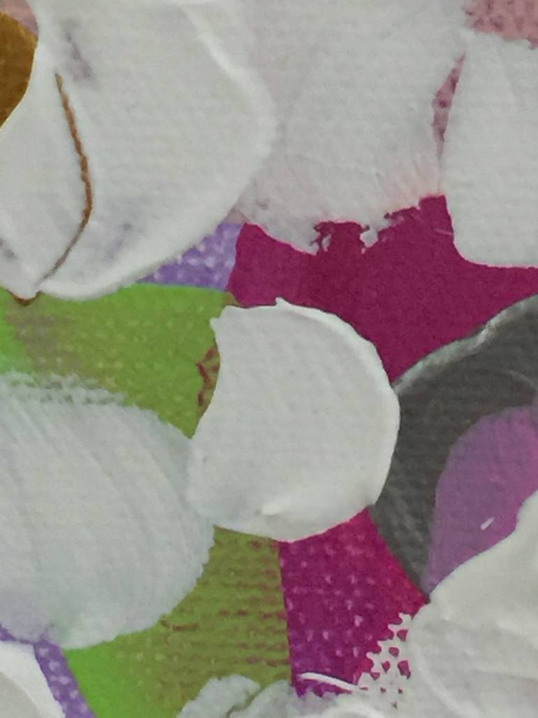 Original Abstract Floral Painting by Su Ok Joo