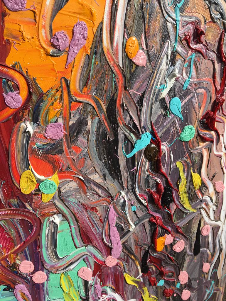 Original Abstract Expressionism Abstract Painting by Lara Isaeva