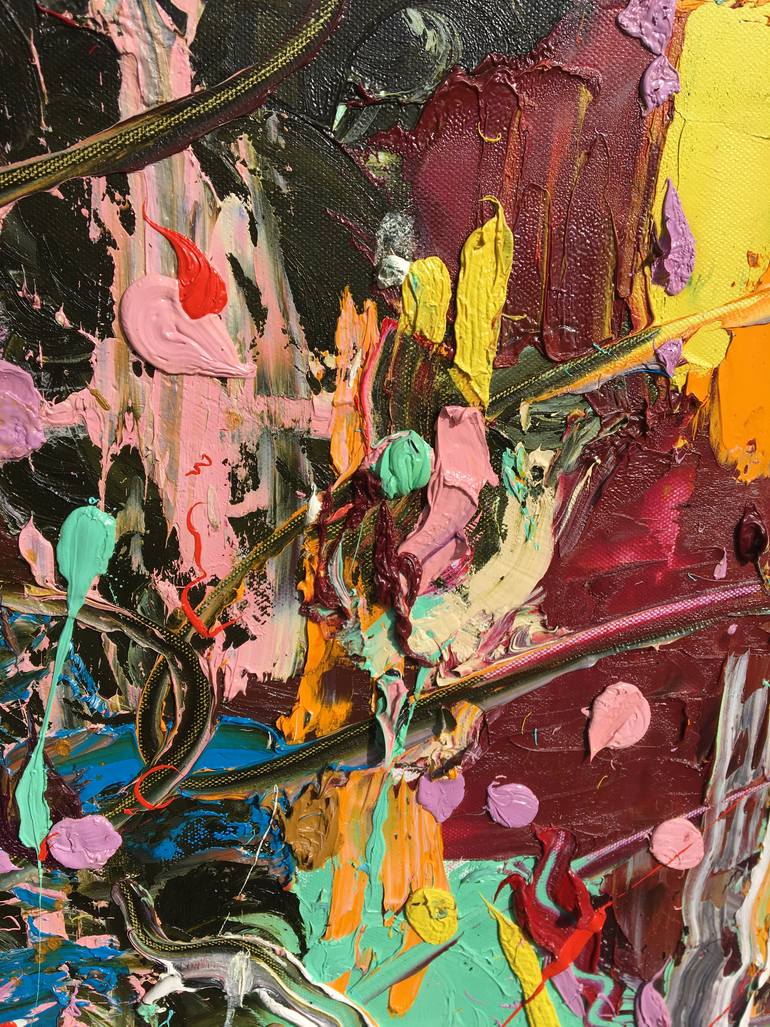 Original Abstract Expressionism Abstract Painting by Lara Isaeva