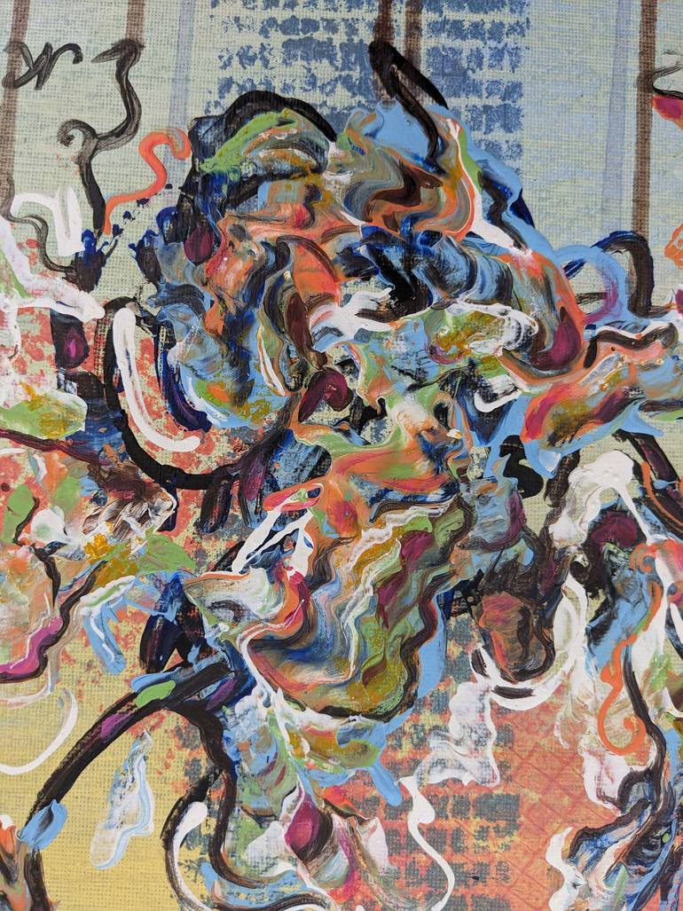 Original Abstract Expressionism Abstract Painting by Lena Kolambet