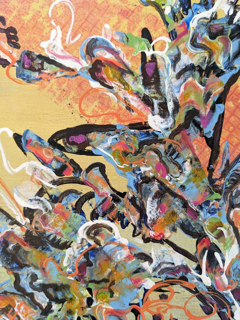 Original Abstract Expressionism Abstract Painting by Lena Kolambet