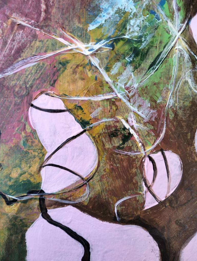 Original Abstract Expressionism Abstract Painting by Lena Kolambet