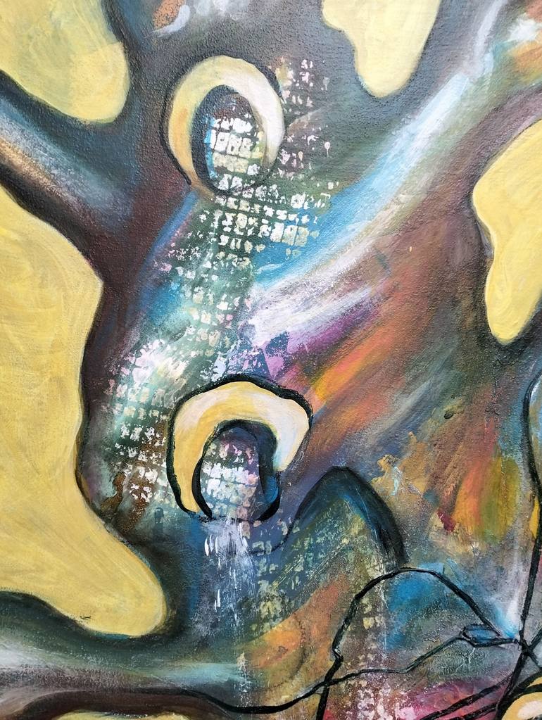 Original Abstract Expressionism Abstract Painting by Lena Kolambet