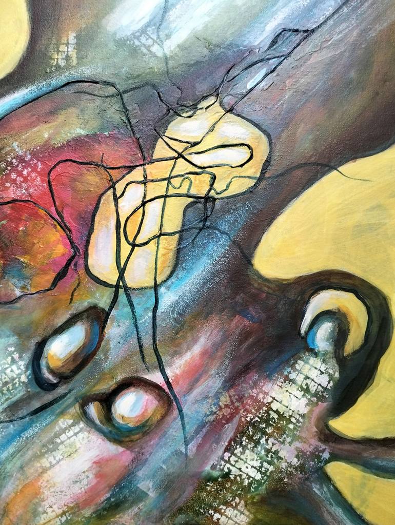 Original Abstract Expressionism Abstract Painting by Lena Kolambet