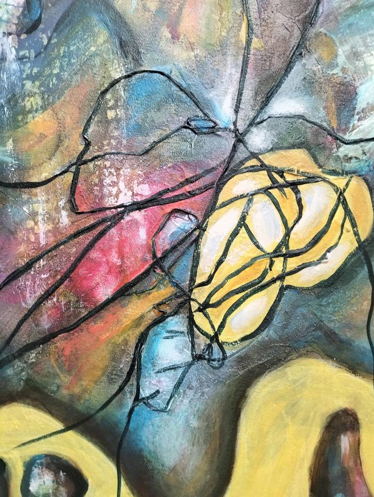 Original Abstract Expressionism Abstract Painting by Lena Kolambet