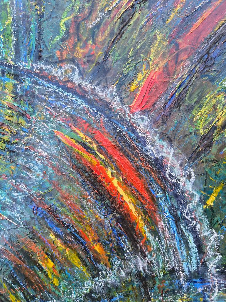 Original Abstract Expressionism Abstract Painting by Lena Kolambet
