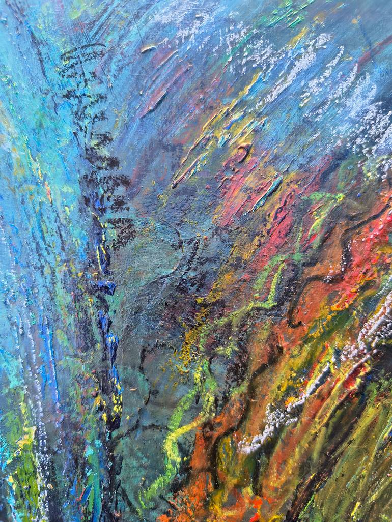 Original Abstract Expressionism Abstract Painting by Lena Kolambet