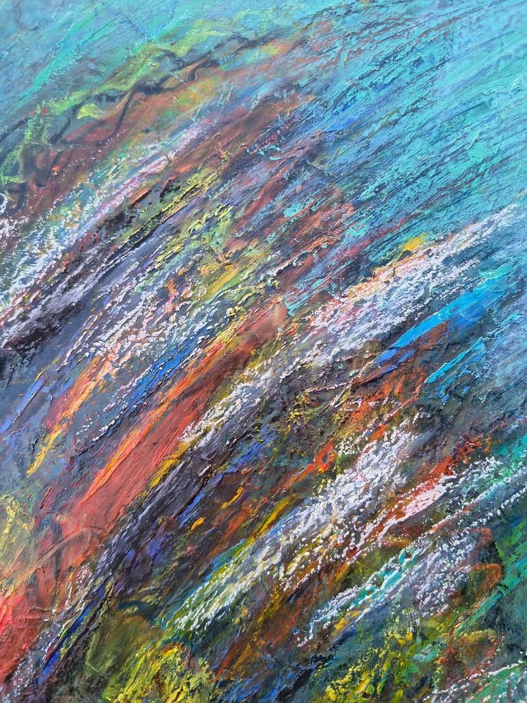 Original Abstract Expressionism Abstract Painting by Lena Kolambet