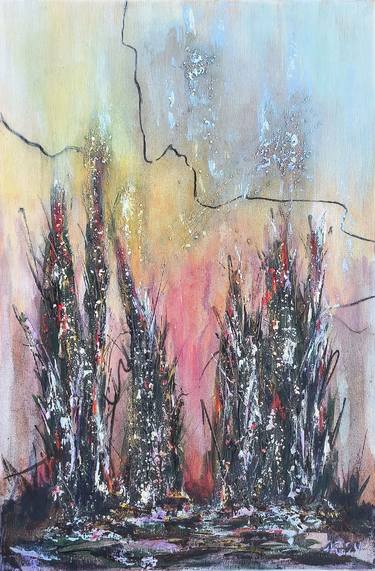 Original Abstract Expressionism Landscape Painting by Lena Kolambet