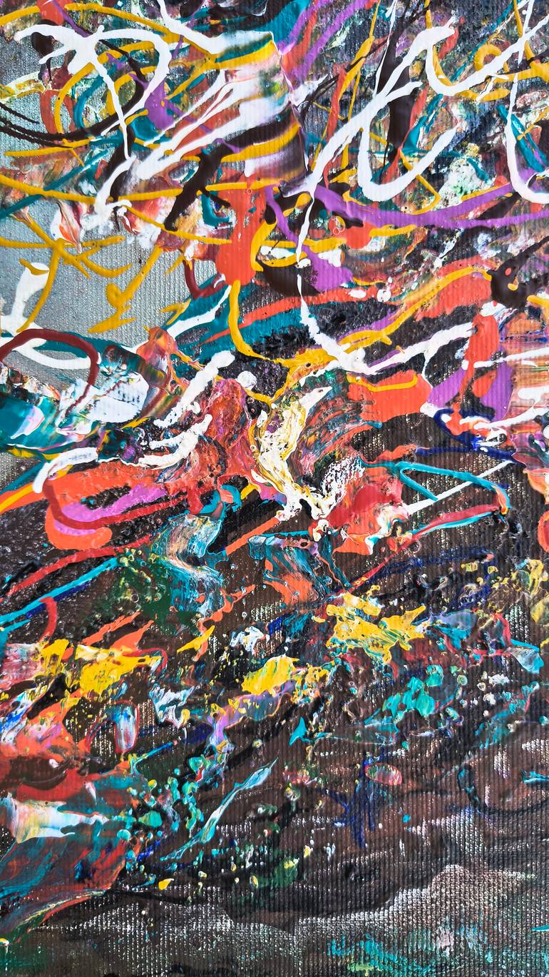 Original Abstract Expressionism Abstract Painting by Lena Kolambet