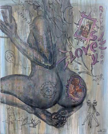 Print of Conceptual Nude Paintings by Lena Kolambet