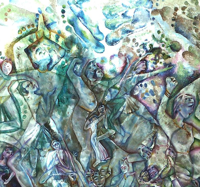 Original Abstract Expressionism Performing Arts Painting by Uma Ramakrishnan