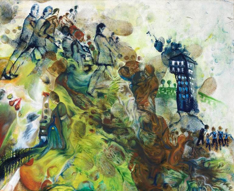 Original Abstract Expressionism Performing Arts Painting by Uma Ramakrishnan