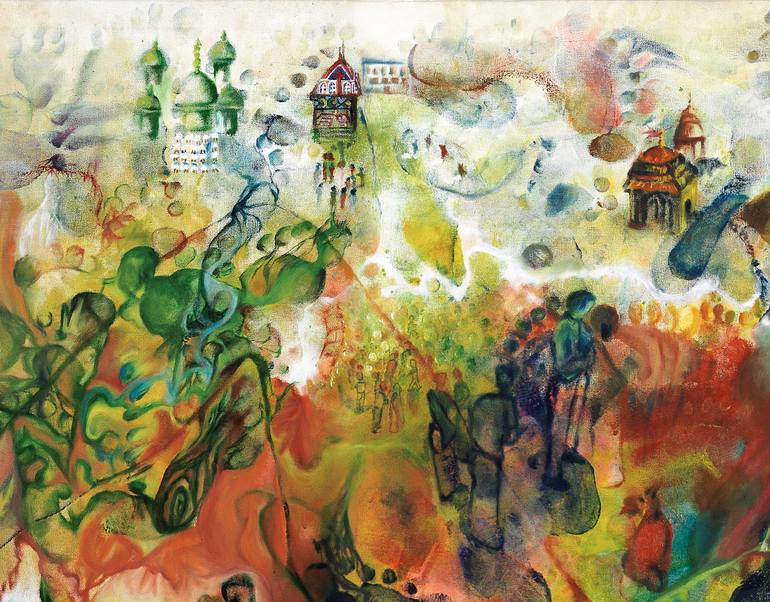 Original Abstract Expressionism Performing Arts Painting by Uma Ramakrishnan