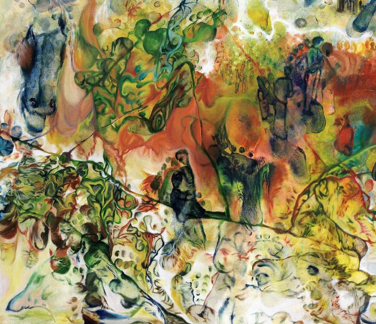 Original Abstract Expressionism Performing Arts Painting by Uma Ramakrishnan