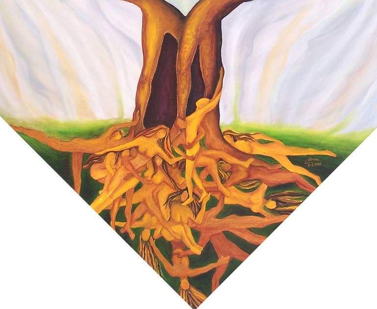 Original Abstract Expressionism Nature Painting by Uma Ramakrishnan