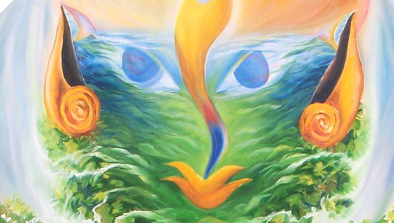 Original Abstract Expressionism Nature Painting by Uma Ramakrishnan