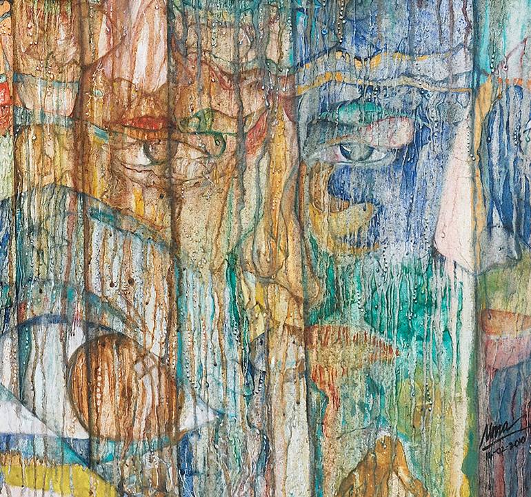 Original Abstract Expressionism Abstract Painting by Uma Ramakrishnan